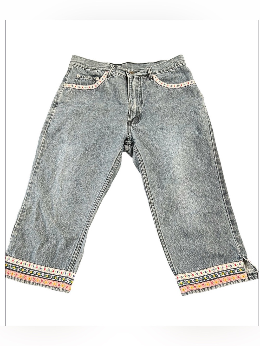 80’s vintage Embellished Light Wash Men’s Jeans